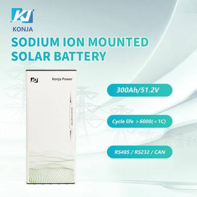 Bom preço. KonJa Home Bateria recarregável de íons de sódio 51.2V 37Ah 5.7kWh Bateria solar montada na parede com 5 anos de garantia on-line