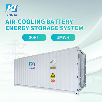 Bom preço. KonJa Air-Cooling 20FT 768Vdc 1MWh Bateria de ciclo profundo Sistema de armazenamento de energia Bateria de recipiente de 400Vac on-line