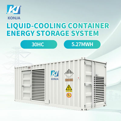 Bom preço. KonJa Refrigerador de líquido 30HC 5.27MWh Container Sistema de armazenamento de energia de ciclo profundo BESS Container on-line