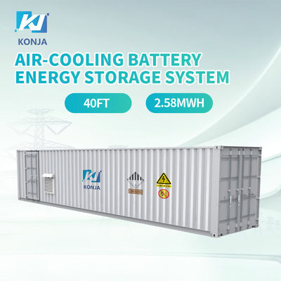 Bom preço. KonJa Air Cooling ESS 40FT 2.58MWh 768Vdc Bateria de ciclo profundo Sistema de armazenamento de energia Bateria de recipiente 400Vac on-line