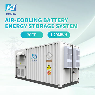 Bom preço. KonJa Air-Cooling 20FT 768VDC 1,29MWh Bateria de ciclo profundo Sistema de armazenamento de energia 400VAC Bateria de recipiente on-line