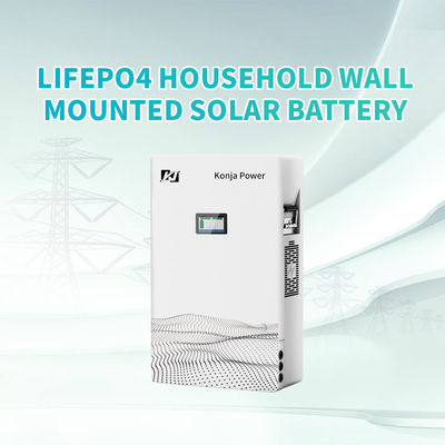 Bom preço. KonJa Deep Cycle Célula de bateria de alta qualidade 51.2v 100Ah 5.12kWh LiFePO4 Bateria solar montada na parede on-line