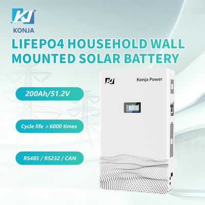 Bom preço. KonJa 51.2V 200Ah 10.24kWh Bateria de armazenamento de parede doméstica com 5 anos de garantia on-line
